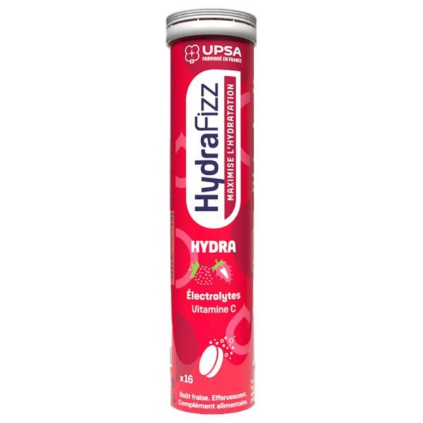 UPSA - Hydrafizz Hydra - 16 Comprimés Effervescents Fraise