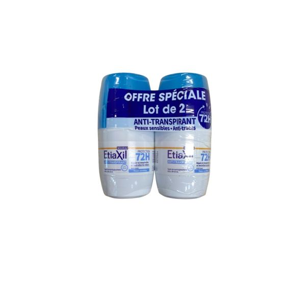 Etiaxil - Déodorant Anti-Transpirant Protection 72H Roll-On - Lot de 2 x 50 ml