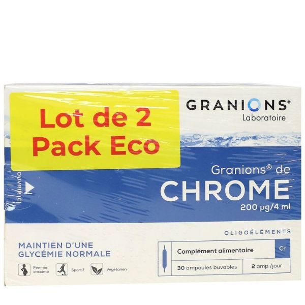 Granions - Chrome - Lot de 2 - 30 ampoules x 2
