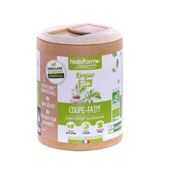 Nat & Form - Konjac Bio - Gélules - 200 gélules