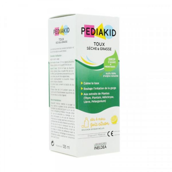 PEDIAKID SIROP TOUX SECHE ET GRASSE 125ML - 50230 - Sirop