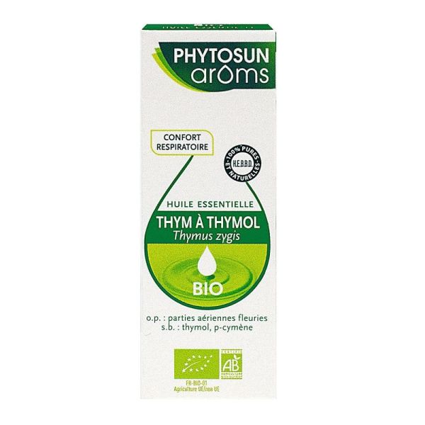 PhytosunAroms - Huille essentielle de Thym Thymol - 10Ml