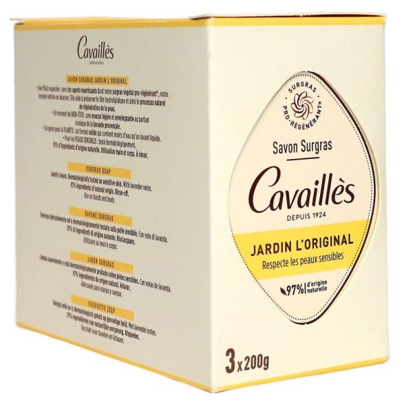 Rogé Cavaillès - Jardin l'original Trio de savons doux et parfumés - 3x200G