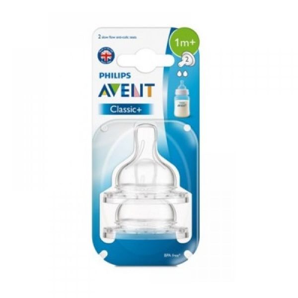 Avent - Tétine 1 mois + débit lent 2