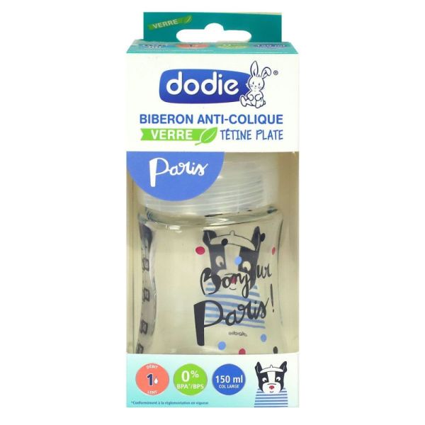 Dodie - Biberon verre anti-colique - 150mL