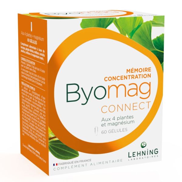 Byomag Connect - mémoire et concentration - 60 gélules