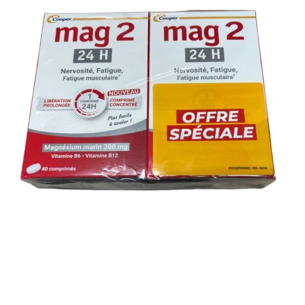 Cooper - Mag2 24h - 2x40 comprimés