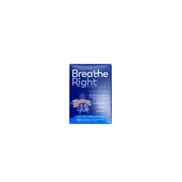 Cosmediet - Breathe Right bandelettes nasales Original Large - 30 unités