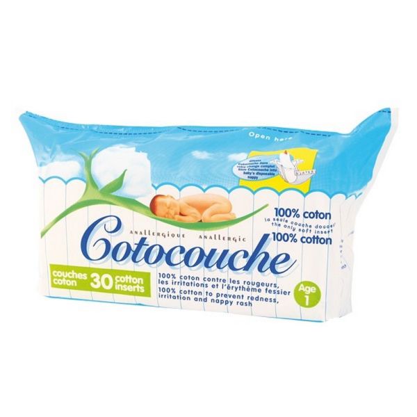 Cotocouche - Couches coton 1er âge - 30 unités