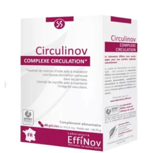 Effinov - Nutrition Circulinov Complexe circulation - 40 gélules