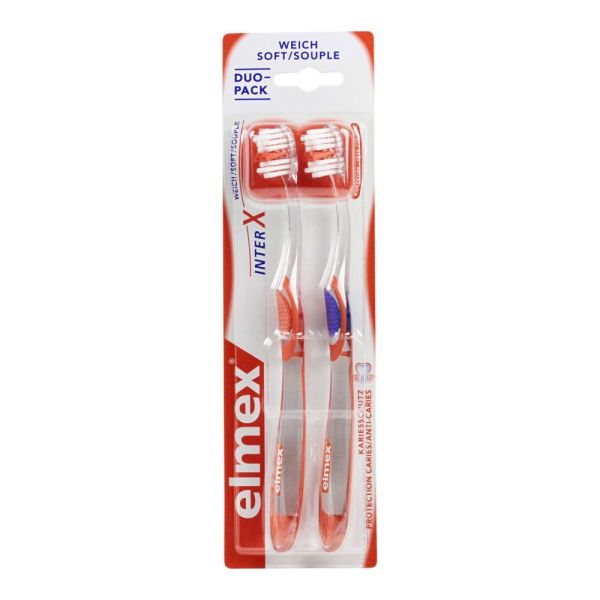 Elmex - Brosse à dents protection caries interX - Brosse Souple