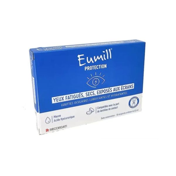 Eumill - protection yeux fatigués, secs, exposés aux écrans - 10 unidoses