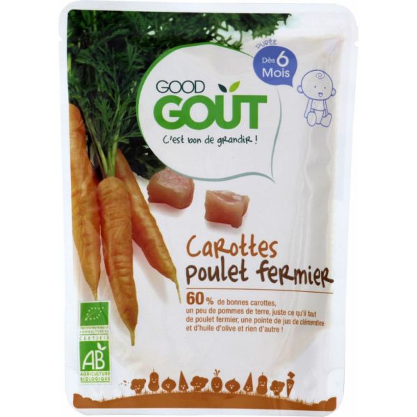 Good Goût - Purée de carottes poulet fermier - dès 6 mois - 190 g