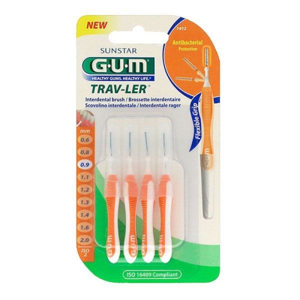 GUM TRAV-LER - Brossette interdentaire - 4 brossettes - T2 - 0.9 mm