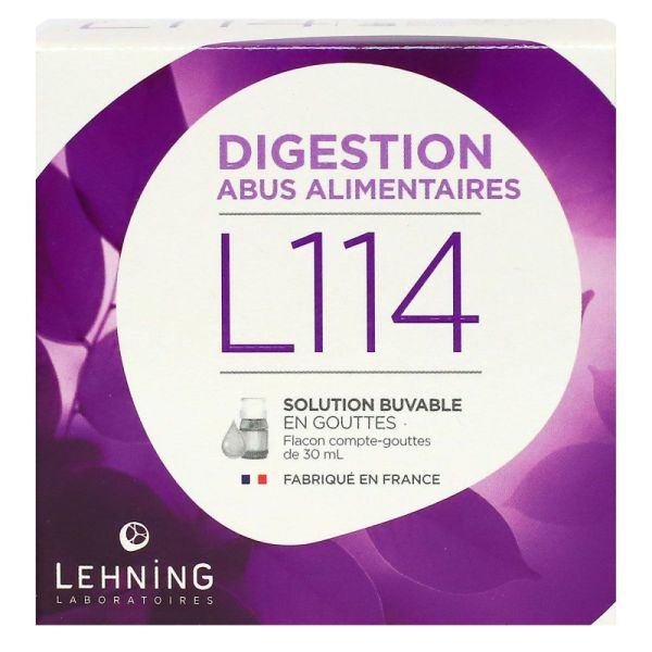Lehning - L114 Digestion abus alimentaires - 30ml