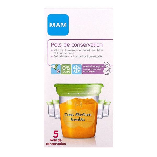 Mam - Pots de Conservation 120Ml X5