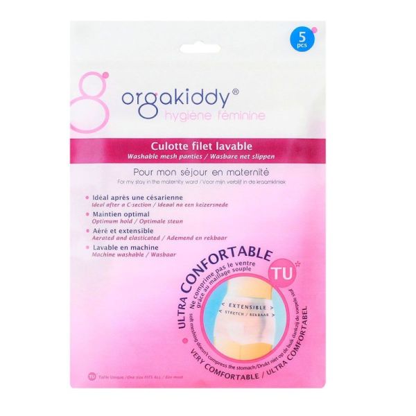 Orgakiddy - Culotte filet lavable taille unique - 5 culottes