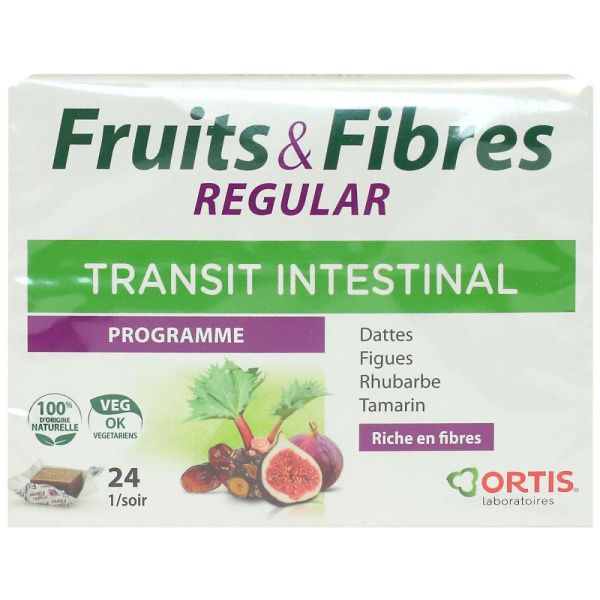 Ortis - Fruits & Fibres Regular Transit intestinal 24 cubes
