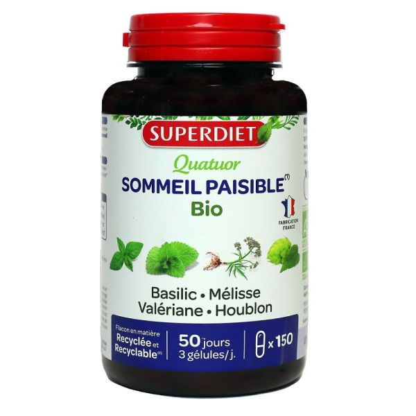 Superdiet - Quatuor sommeil paisible - 150 gélules