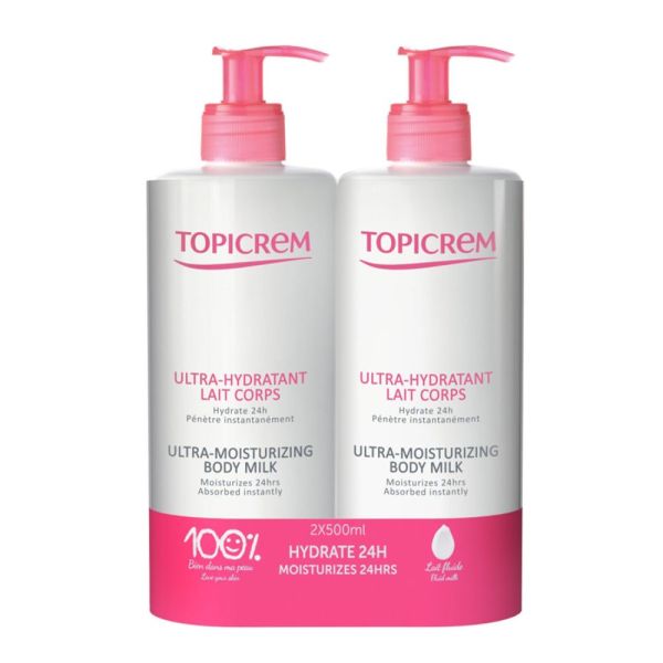 Topicrem - Ultra-hydratant lait corps - 2 x 500ml