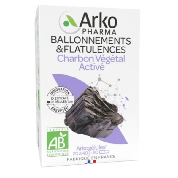 Arkopharma - Charbon Végétal Activé - 80 gélules