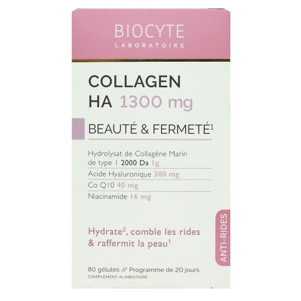 Biocyte - Collagen HA 1300mg beauté et fermeté - 80 gélules