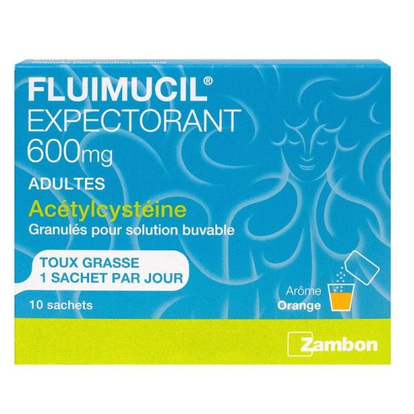 Fluimucil Expectorant 600mg Adultes - 10 sachets