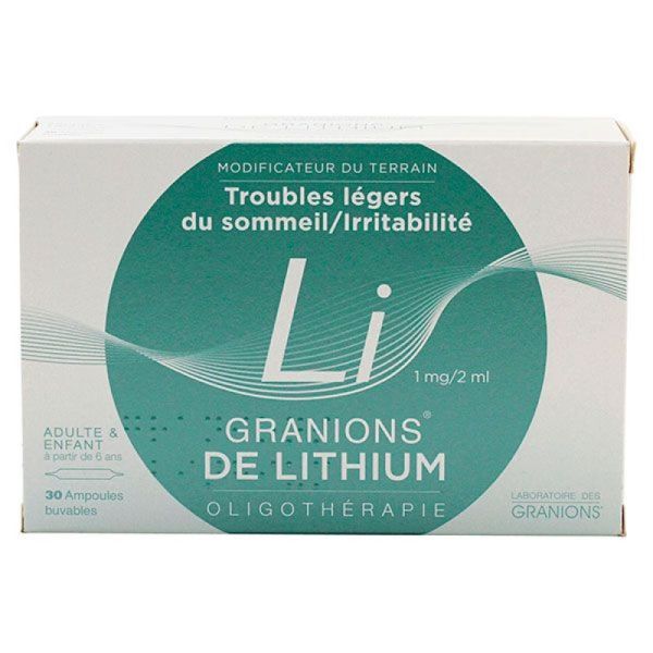 Granions de Lithium - 30 ampoules
