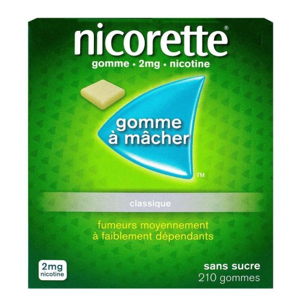 Jonhson et Jonhson - Nicorette gomme à macher classique 2mg - 210 gommes