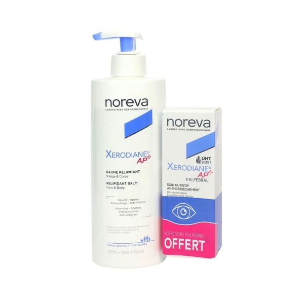 Noreva - Xerodiane Ap+ baume relipidant 400ml + soin nutritif anti-dessèchement 20ml offert