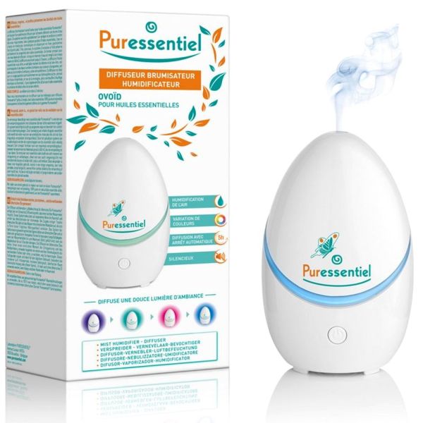 Puressentiel - Diffuseur brumisateur humidificateur Ovoïd huiles essentielles