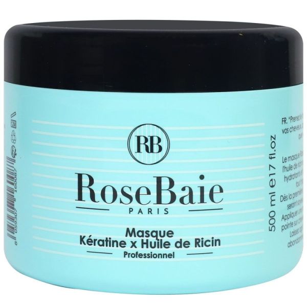 Rosebaie - Masque Kératine x huile de ricin - 500ml