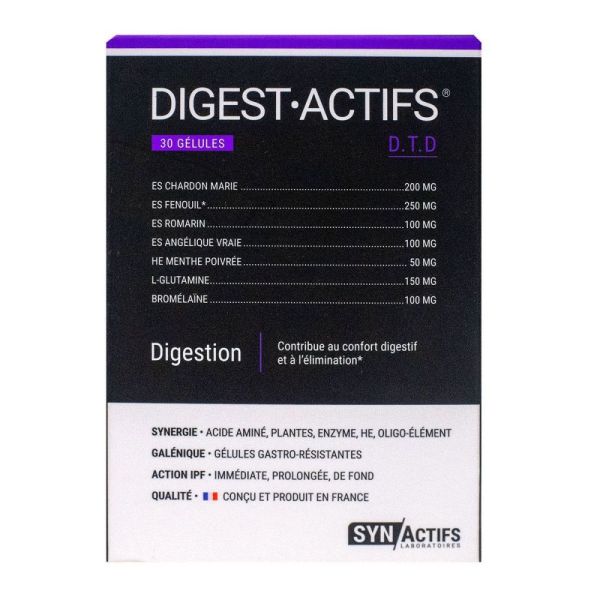SYNActifs - DIGESTActifs - 30 gélules d'origine végétale
