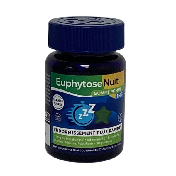 Bayer - Euphytose Nuit Gomme Pomme 1mg - 30 gommes