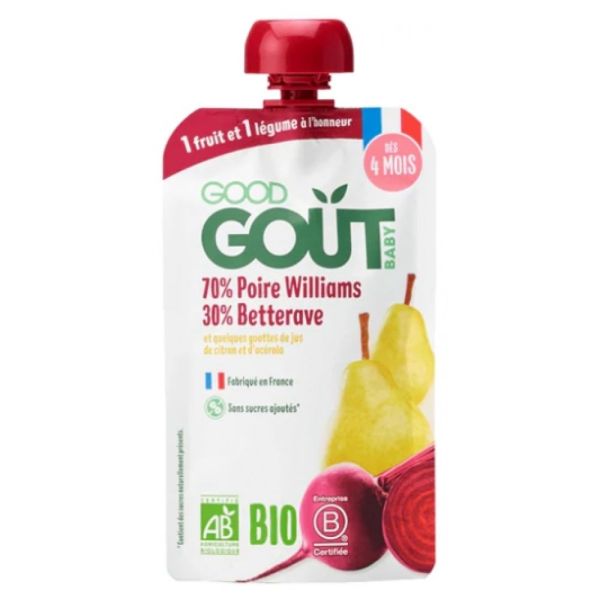 Good Goût - Poire Williams Betterave dès 4 Mois Bio 120 g