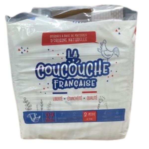 La Coucouche Française - Couches Naturelles Taille 3  (4-9 kg) - 27 Unités