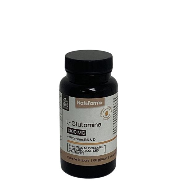 Nat&Form - Premium L-Glutamine 1000mg - 60 Gélules