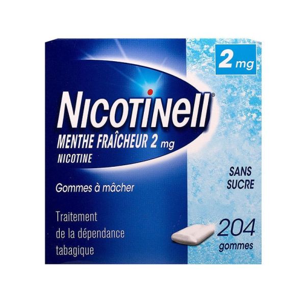 Nicotinelle 2 mg menthe fraîcheur - 204 gommes