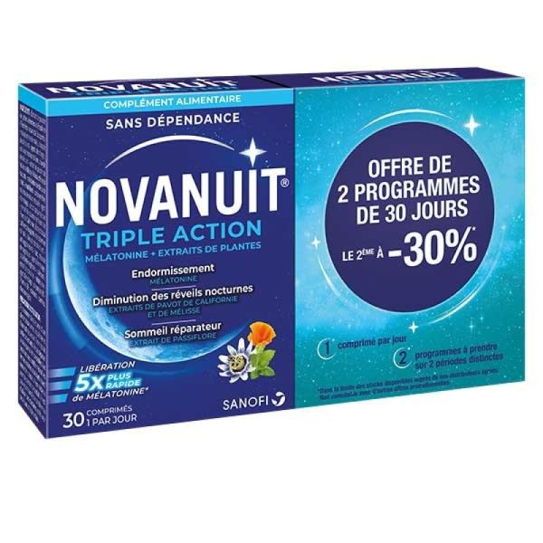 Novanuit - Triple action - 2x30 comprimés