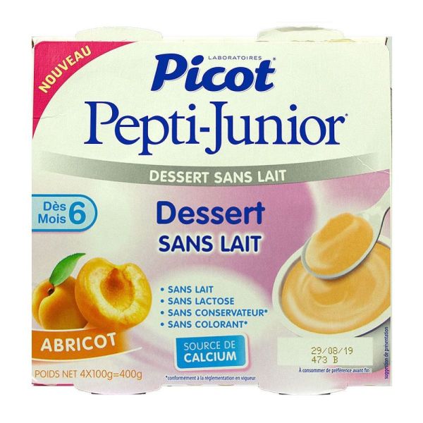 Picot - 1Er Dessert Sans Lait Crème Abricot  - 4x100g