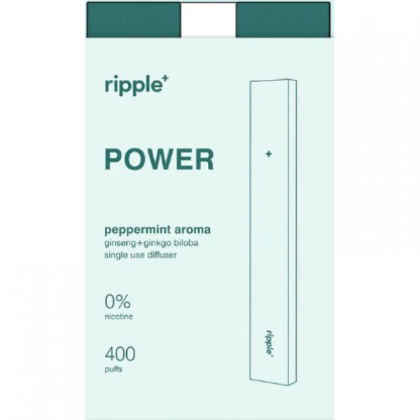 Ripple+ - Inhalateur d'aromathérapie Power arôme menthe poivrée - 400puffs