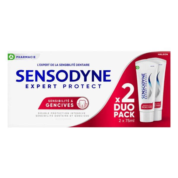 Sensodyne - Sensibilité & gencives dentifrice  - Pack 2x75mL