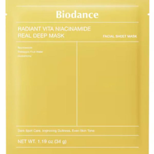 Biodance - Masque Radiant Vita Niacinamide Illuminateur Unifiant - Visage - Peaux Ternes - 34g