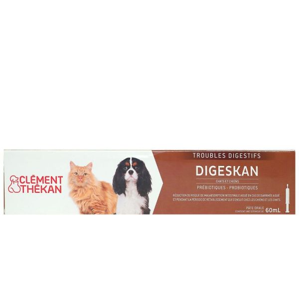 Clément-Thékan - Chat, Chien 1 Seringue de 60ml - Pâte Orale pour Trouble Digestifs