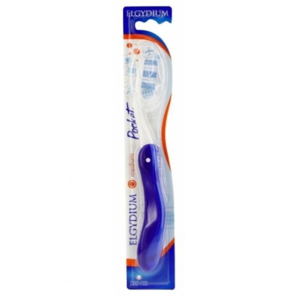 Elgydium - Brosse à dents Pocket - Brosse médium