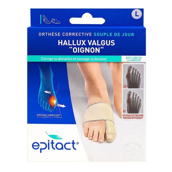 Epitact - Orthèse corrective de jour Hallux valgus (oignons) - 1 unité