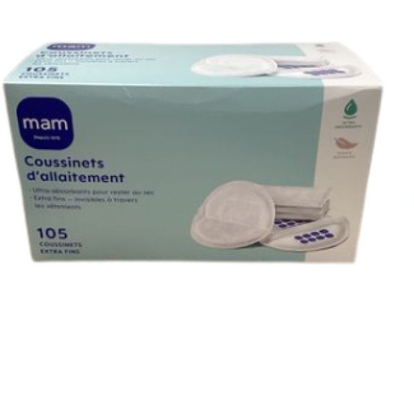 Mam - Coussinets d'Allaitement Ultra-Absorbants -105 Coussinets d'Allaitement.