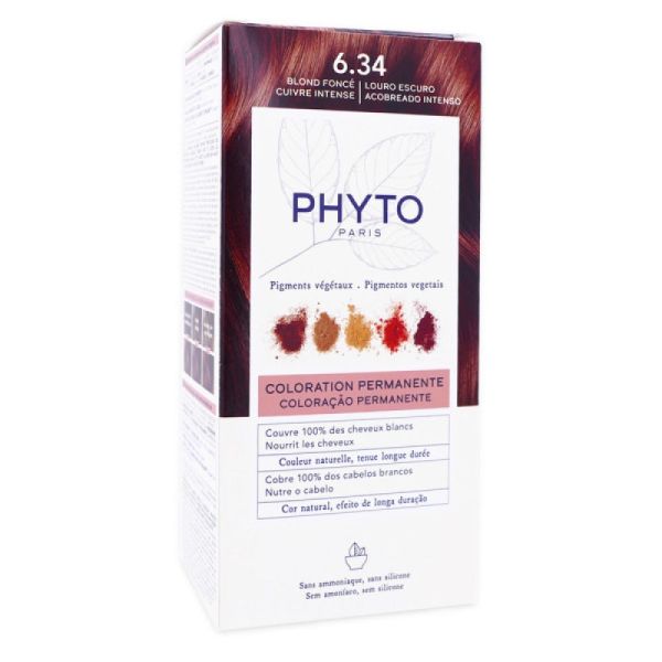 Phytocolor - Coloration permanente 6.34 Blond Foncé cuivre intense