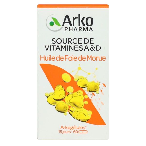 Arkopharma - Huile de foie de morue - 60 capsules