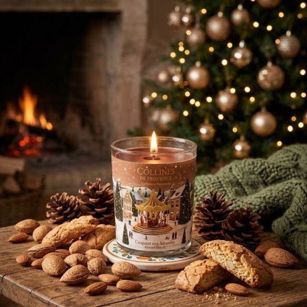 Collines de Provence - Bougie parfumée Croquant aux Amandes -75g